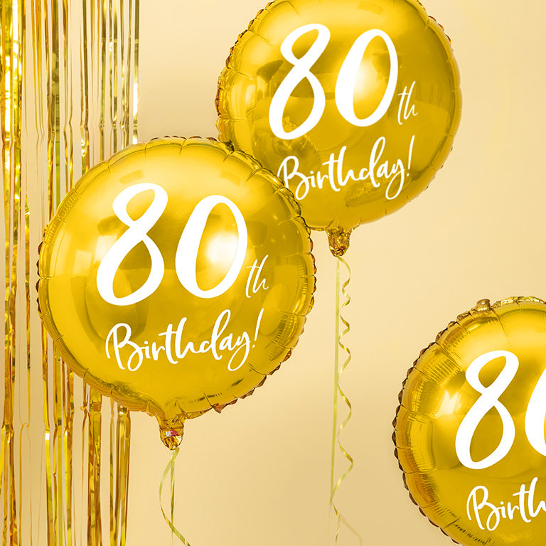 Globo Foil "80th Birthday"