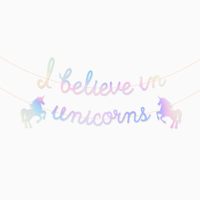 Guirnalda Unicornio "I Believe in Unicorns"