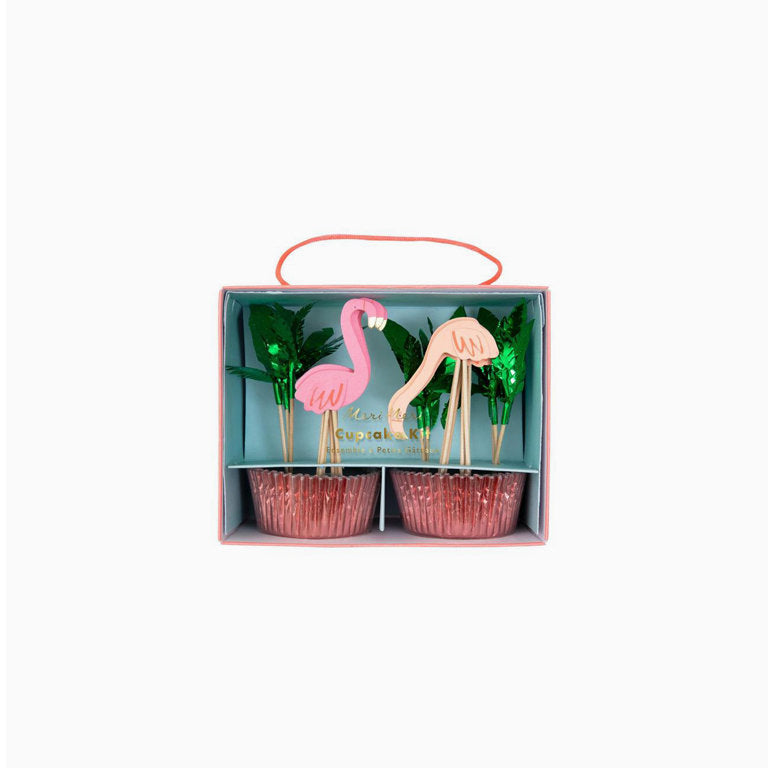 Kit Cupcake Flamingo / Pack 24 uds