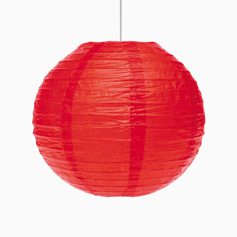 Lámpara Esfera Papel Grande Rojo