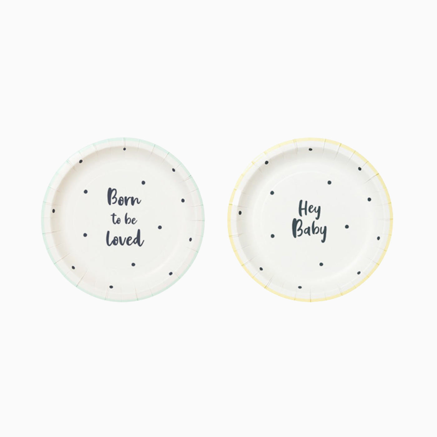 Platos "Born to be Loved" & "Hey Baby" / Pack 12 uds