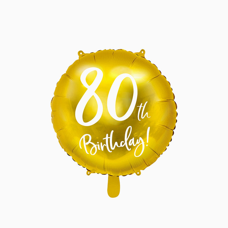 Globo Foil "80th Birthday"