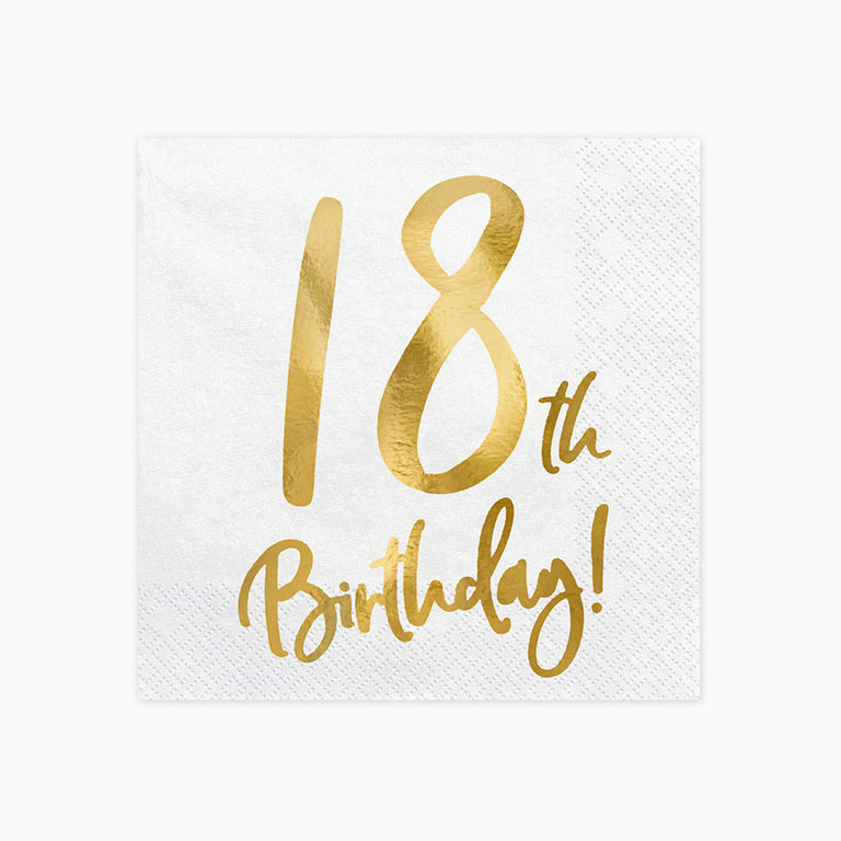 Servilletas "18th Birthday"