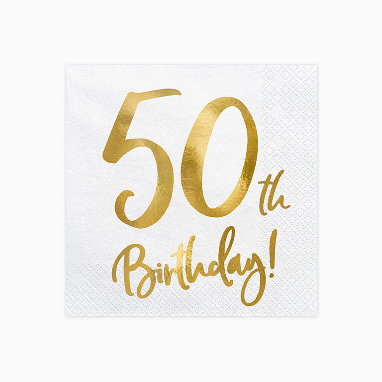 Servilletas "50th Birthday"