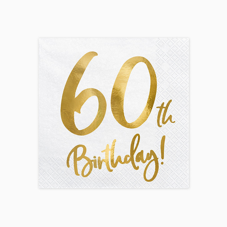 Servilletas "60th Birthday"