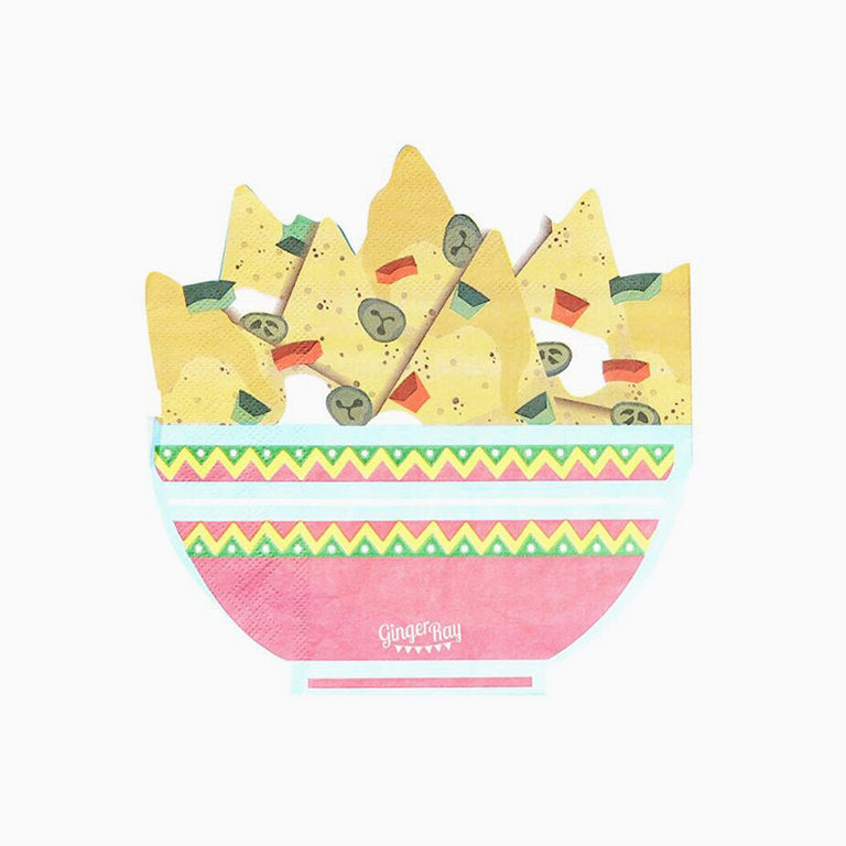 Servilletas de papel con forma de cuenco de nachos